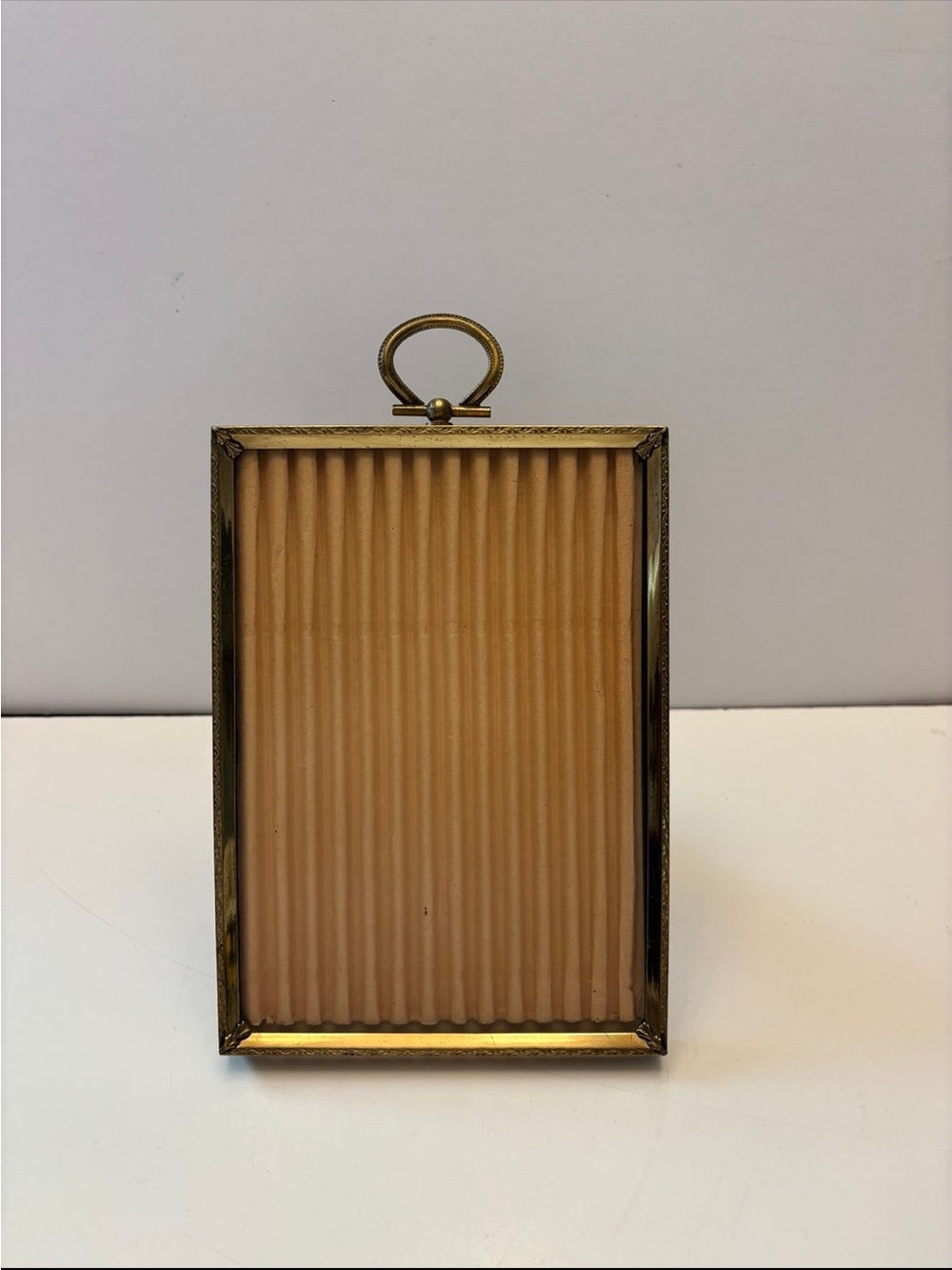 Vintage gold-tone metal picture frame